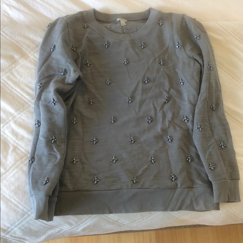 J. Crew jeweled embellished sweatshirt